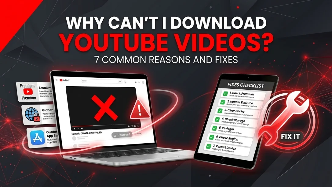 Why Can't I Download YouTube Videos? 7 Common Reasons and Fixes